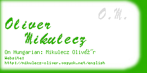 oliver mikulecz business card